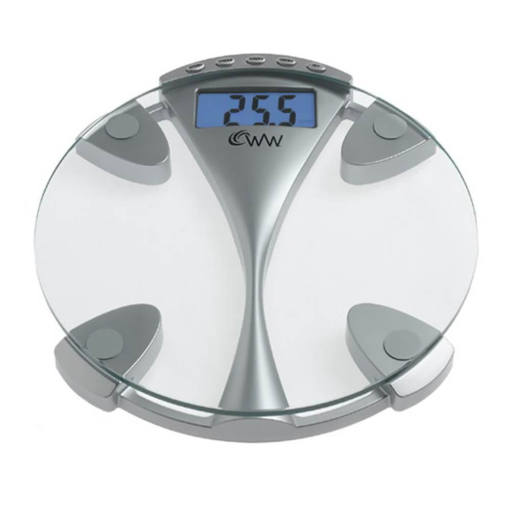 Weight Watchers 12.5-Inch Round Glass Weight Tracking Scale for 4