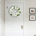 thumbnail image 1 of EGNMCR Fleur Simulée Couronne de Porte Couronne de Fleurs Décoration Couronne de Fleurs Roses Fausse Fleur Pendentif de Mariage et de Vacances Simulée, 1 of 7