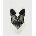 thumbnail image 4 of Demi Opulent Lace Bodysuit in Tuxedo Black, 4 of 5