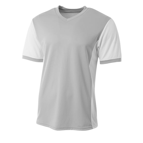 A4 Premier Soccer Jersey For Youth Male in Silver/White | NB3017