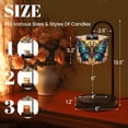 thumbnail image 2 of Candle Warmer Lamp with Timer Dimmer Stained Glass Butterfly Blue Wings Pink Roses Candle Lamp Warmer for Jar Candle with 4 Bulbs Gifts for Women House Warming Gifts, 2 of 8