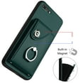 thumbnail image 5 of Wallet Case Compatible for iPhone 8 Plus / iPhone 7 Plus with Card Holder, Rotation Finger Ring Kickstand Card Slots Case, Classic PU Leather Shockproof Magnetic Button Cover, Green, 5 of 6