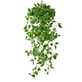 thumbnail image 2 of Yirtree Small Fake Hanging Plant, Artificial Potted Plant Faux Ivy Vine Plant Hanging Plant Pothos for Shelf Home Office Indoor Outdoor Garden Greenery Decor 41.34in, 2 of 8