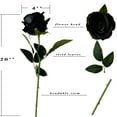 thumbnail image 4 of Ukeler 12 Pcs Artificial Rose Flowers Black Blossom Rose Flowers Real Touch Silk Faux Roses with Long Stem Rose Bouquets for DIY Home Decoration Wedding Party Centerpieces Arrangement, 4 of 7