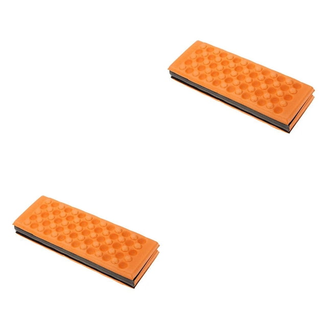 Greeniant Silla plegable portátil para exteriores, colchoneta de Camping ultraligera, almohadilla de asiento de espuma impermeable EVA, cojín para silla naranja 2piezas Greeniant CBP072229