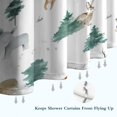 thumbnail image 6 of White Christmas Forest Animal Pattern Shower Curtain 84"x72" ,Bathroom Decorative Shower Curtains Set with 12 Hooks,Modern Waterproof Washable Shower Curtain, 6 of 6