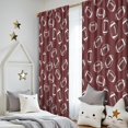 thumbnail image 5 of Football Outline Red Pattern Insulated Teens Curtains Set Of 2, Bedroom Essentials, Toddler Room Decor 52"x84", 5 of 5