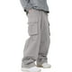 thumbnail image 4 of Pantalones cargo deportivos casuales de longitud completa para hombre, con bolsillo y cordón, color sólido, cintura elástica, 4 of 6