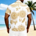 thumbnail image 5 of Hesxuno Men Retro Beach Shirts Stylish Casual Button Down Shirts 3D Printed Collared Short Sleeve Tops 2026 Summer Hawaii Shirts Wedding Party Shirt White XL, 5 of 6