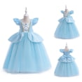 thumbnail image 2 of Vestido de princesa Cenicienta, vestido de cosplay para niña, vestido holgado de malla, vestido infantil de pelo largo, 2 of 5