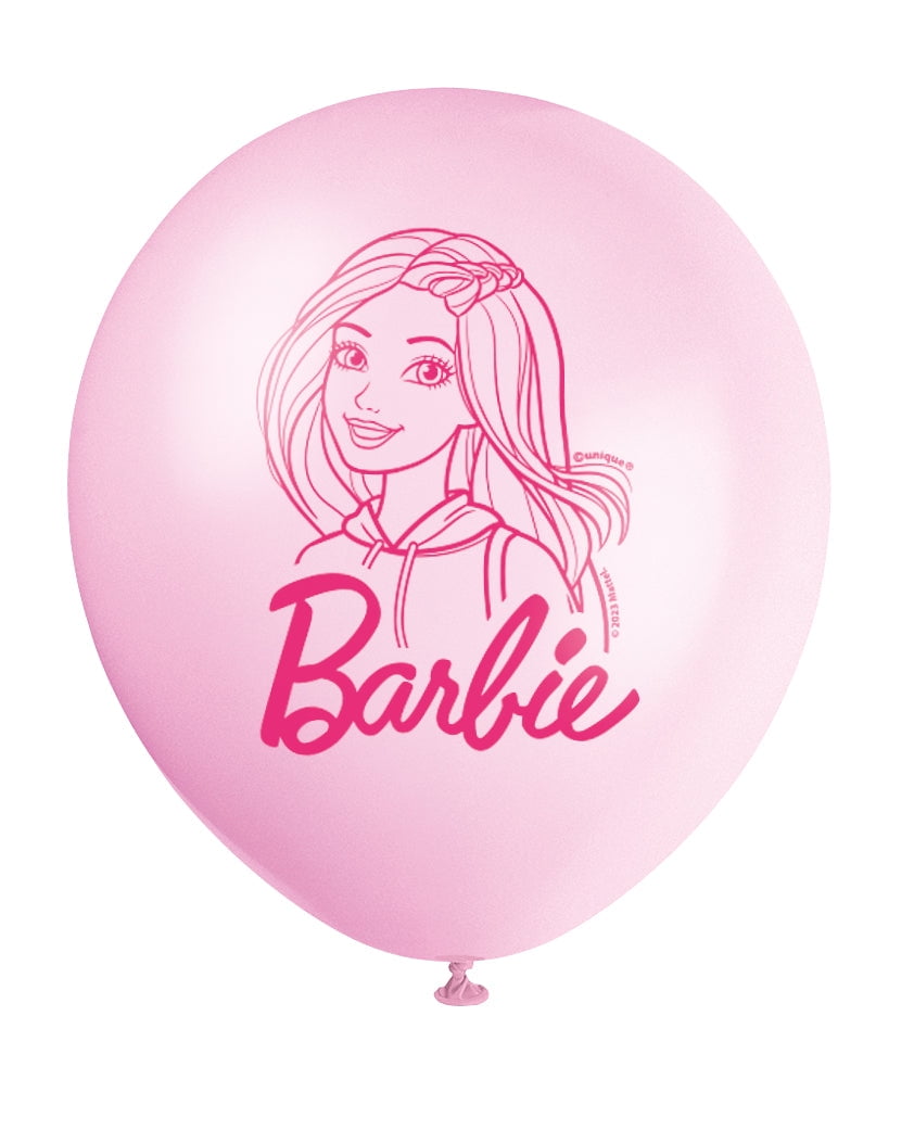 6 x Barbie 12 Latex Balloons Kids Girls Birthday Party Deco Supplies