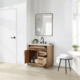 thumbnail image 4 of Gavino 36" Wood Vanity in Light Brown with Composite Stone Top and Mirror, 4 of 12