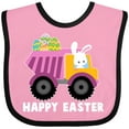thumbnail image 3 of Inktastic Happy Easter Bunny Delivering Easter Eggs Boys or Girls Baby Bib, 3 of 4
