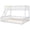 Matt White, variant on Full XL Over Queen Bunk Bed with Ladder, Convertible Wood Bunk Bed Frame with Safety Guardrails, Solid Pine Wood Space Saving Bed for Bedroom, Gray