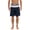 Gr-Wht-Nv, variant on Mens Swim Trunks with Compression Lining - Quick Dry Microfiber Swim Shorts Bathing Suit - Mens Board Shorts Swimwear-5114-Nv-Gr-Md