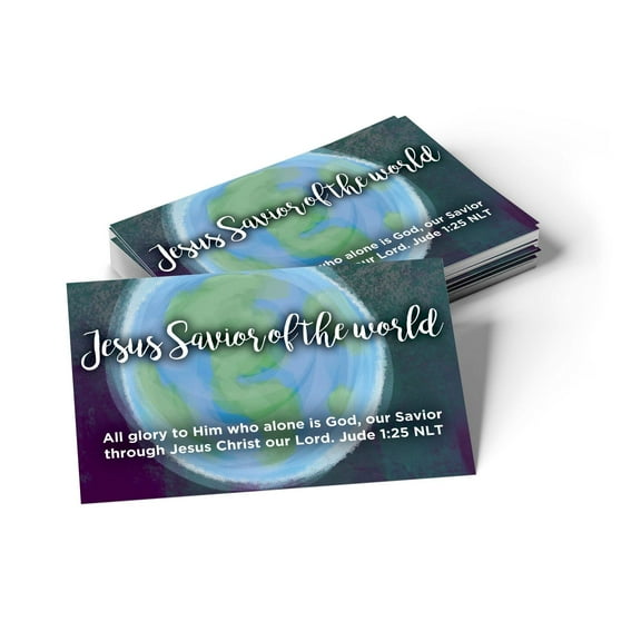 Children's Pass Along Scripture Cards - Jesus, Savior of the World, Pack of 25