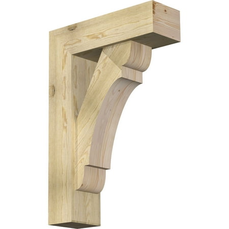 

8 W x 26 D x 38 H Olympic Block Rough Sawn Bracket w/ Offset Brace Douglas Fir