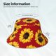 thumbnail image 3 of Fotbe Sunflowers On Red Sombrero Tipo Pescador con Estampado – Sombrero de Sol de Algodón de Moda para Playa, Golf, Pesca, 3 of 6