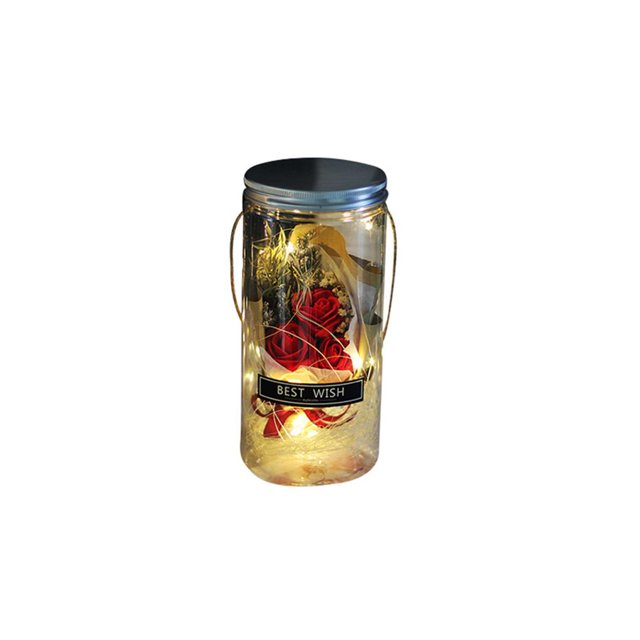 Toystoory Jabón de aromaterapia Rosa LED Jabón Flor Botellas de plástico Boda Flor artificial Día de San Valentín Día de la madre Regalo del día de Kits de decoración para fiestas No.1 Toystoory HA024345-01