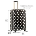 Jetstream 28inch Hardside Rolling Spinner Checked Luggage, White Dots