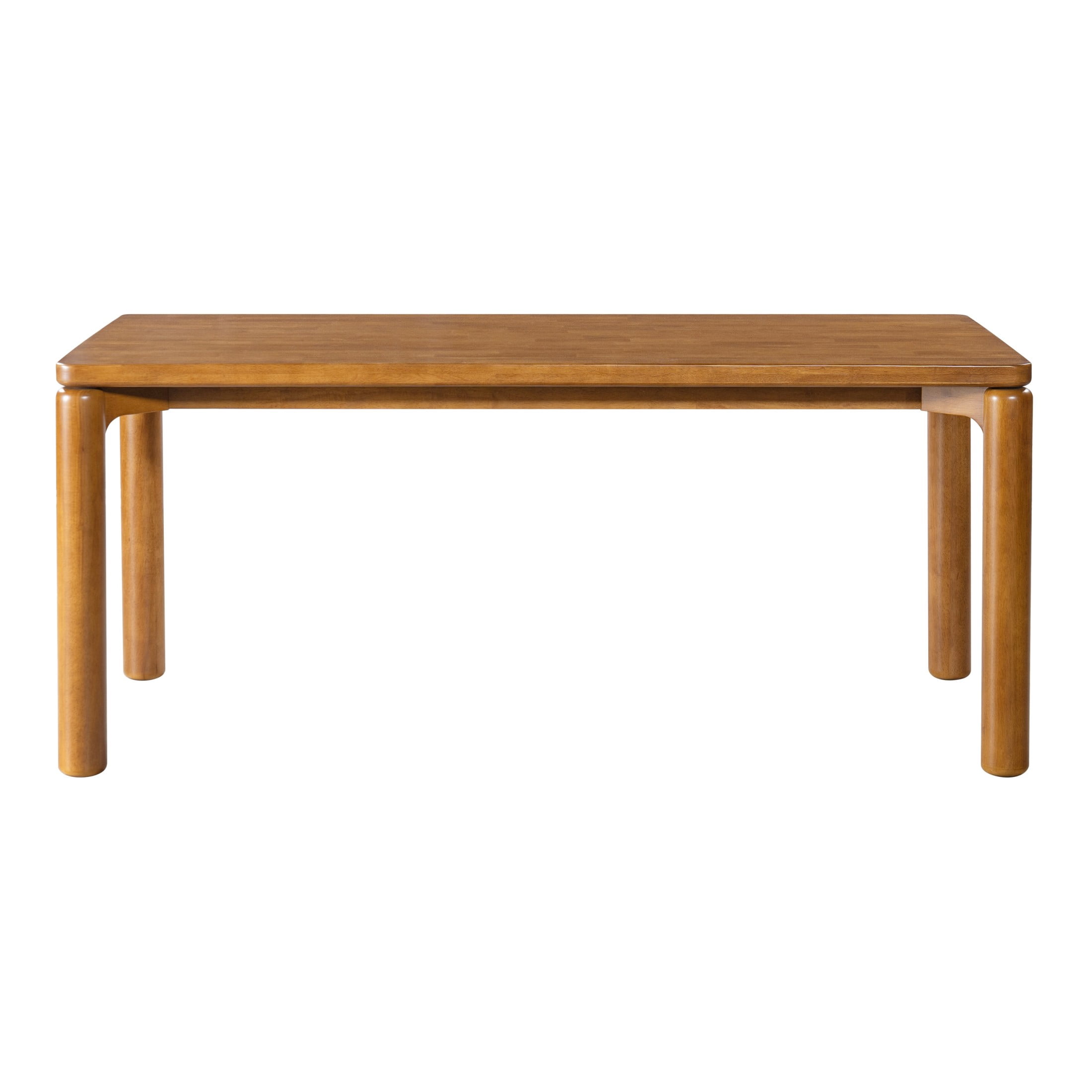 Christopher Knight Home 70" Modern Rectangular Wood Dining Table with Round Thick Legs for 6-8, Walnut