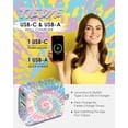 thumbnail image 5 of Liquipel Powertek Tie Dye Type-C Fast Charging Wall Charger 20W PD USB-C for iPhone, iPad, iWatch, Galaxy, Tablet, 5 of 7
