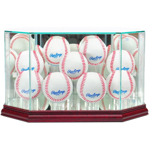 Perfect Cases 9Ball Baseball Display Case, Cherry Finish