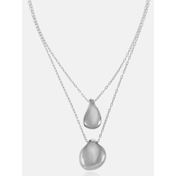 Scenario Drop Pendant Necklaces, Silver-Tone, 2-Piece Set
