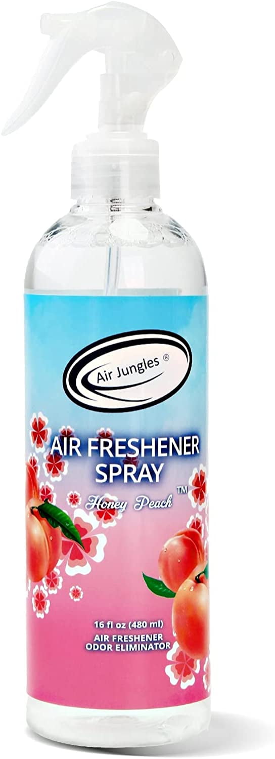 Air Jungles Air Freshener Spray for Car and Home 16 Fl Oz, Honey Peach