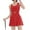 Red, variant on SDNall Athletic Dress for Women Classic Exercise Fashionable Solid Color Tennis Dress Womens Tennis Dress