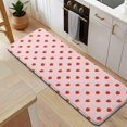thumbnail image 5 of Red Strawberry Plants Pink Pattern Kitchen Rug Mat,Kitchen Runner Rugs Non Skid Washable,Decorative Kitchen Floor Mats for Kitchen,Sink,Laundry,17"x47.2", 5 of 7