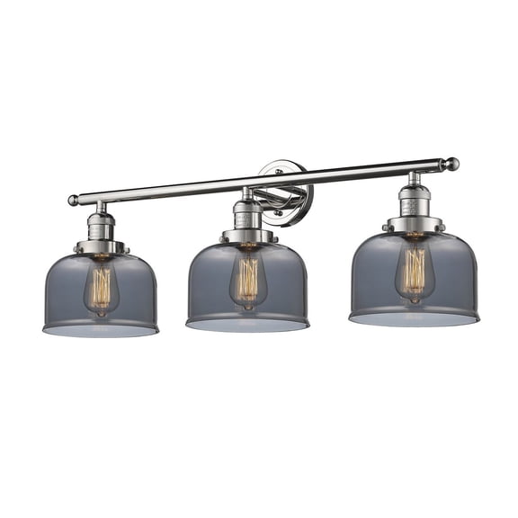 Innovations 3-LT LED Large Bell 32" Bathroom Fixture - Polished Nickel - 205-PN-G73-LED