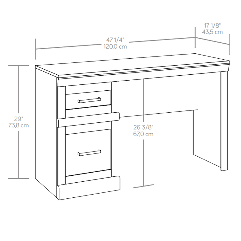 Better Homes & Gardens Glendale Mid Century Desk, Dark Oak Finish