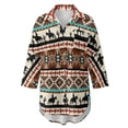 thumbnail image 4 of Xoenoiee Aztec Horse Cactus American Tribal Print Womens Swimsuit Cover Up Shirts Oversized Beach Bikini Bathing Suit Coverups Beachwear Button Up Blouse Top Vacation Outfit, S, 4 of 7
