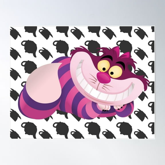 Cheshire Cat Poster Wall Art, Modern Wall Decor For Living Room Bedroom, 8x12 UNFRAMED