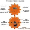 thumbnail image 3 of Kryc Luces de emergencia LED recargables por USB, advertencia en la carretera, baliza de seguridad para automóviles, kit de bengalas de disco intermitente con base magnética para vehículos Bo_p, 3 of 5