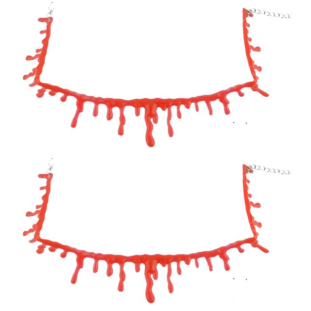 Halloween Necklace Vampire Blood Choker Necklace Scary Halloween Party Favors Decorations 2pcs Levamdar CPB-SSW636-2