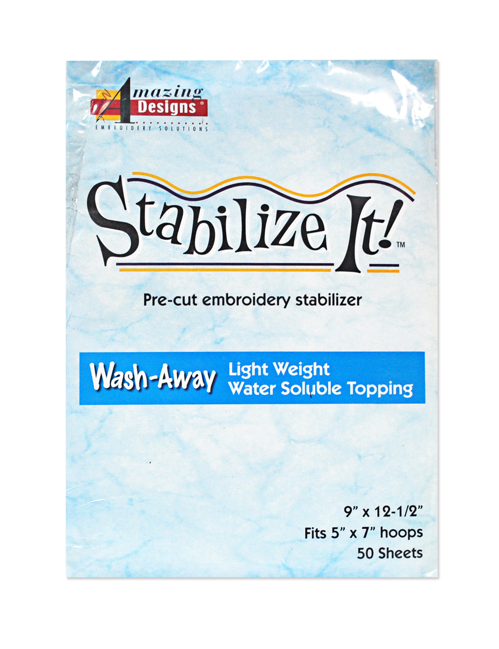 Amazing Designs Stabilize It Wash Away Precut embroidery Stabilizer 9