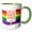 Green/White, variant on 3drose, Colorful and Creative This Is a Safe Space, 11oz Two-tone Black Mug