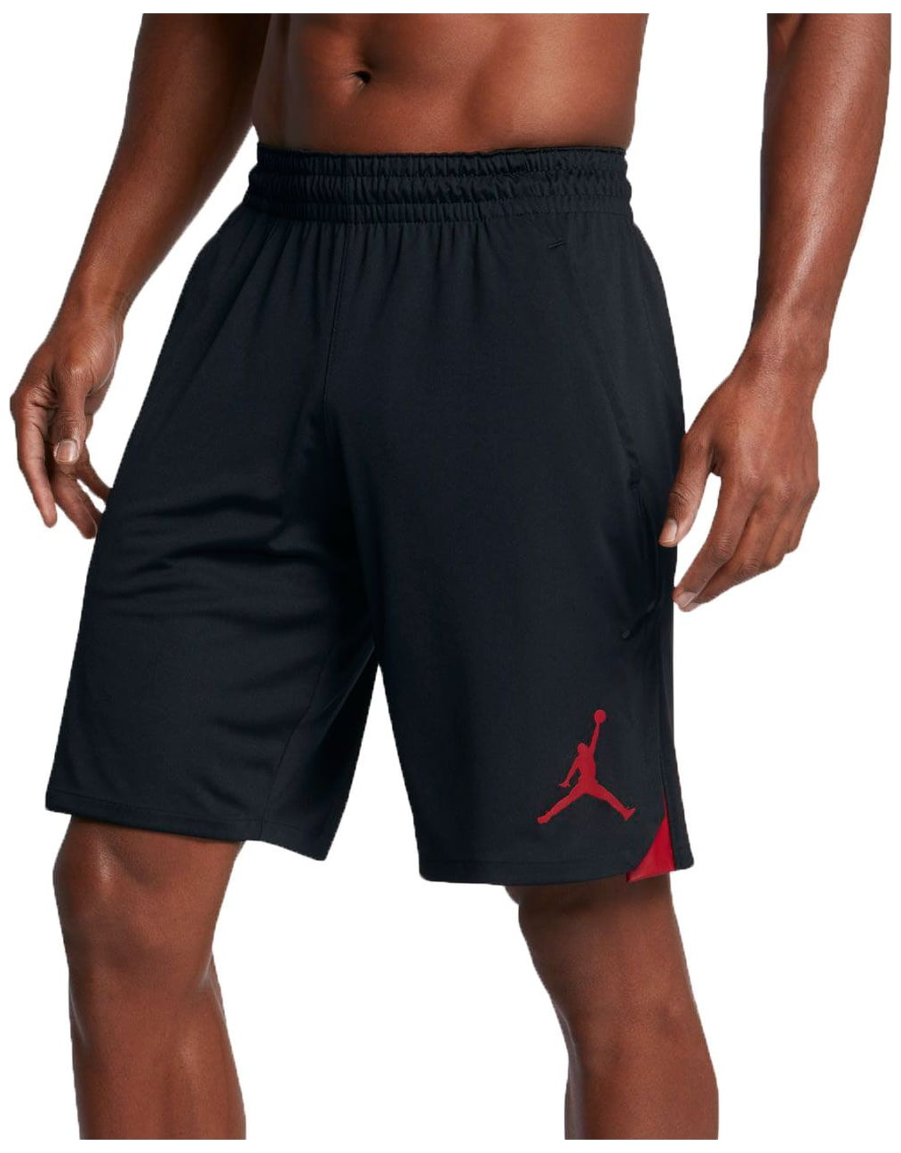 Nike 849143-010 : Mens 23 Knit Shorts Black/Red - Walmart.com