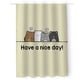 thumbnail image 2 of Cortina de Baño Impermeable Grande con Diseño de Ositos Amarilla para Regadera Juana Gallo, 2 of 7