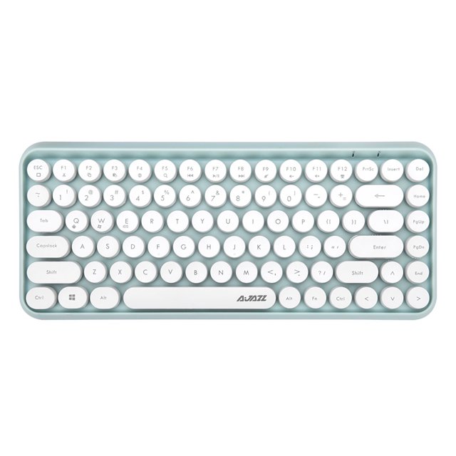 Ajazz Ajazz 308i Wireless Bluetooth Keyboard - 84 Keys Compact Design, Green, Multi-Device Compatibility for Windows, iOS, Android, iPad, Laptop, 10m Stable Connection, Chiclet Keys, Matte Surface,