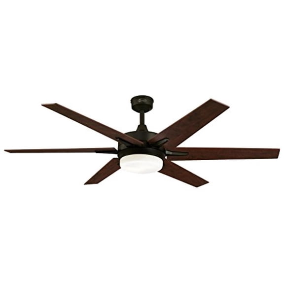 Westinghouse Cayuga 60 in. Oil Rubbed Bronze Finish Reversible Blades (Applewood/Cherry) Opal Frosted Glass