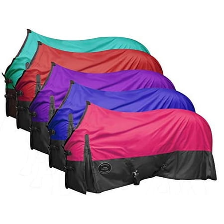 Showman 600 Denier Ripstop Nylon Turnout Waterproof Horse Sheet (Blue, 68")