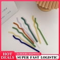 thumbnail image 2 of Paille pour Boisson au Lait Grande en Forme de Vague Paille en Verre Créative Vaisselle Pipette en Verre Forme Incurvée à Trois Voies Style Résistant à la Chaleur C, 2 of 6