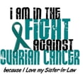 thumbnail image 2 of CafePress - In The Fight Ovarian Cancer 1 (Sister In Law) Orna -  Round Wood Ornament 4", 2 of 2