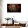 thumbnail image 3 of Elephant Stock Elephant Portrait Wall Art - Horizontal Canvas Wall Art - Living Room Wall Decor - Animal Canvas - Black And Brown Decor - 30" x 20", 3 of 8