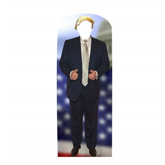 Cardboard People President Donald Trump Hair Stand-in Life Size Cardboard Cutout Standup