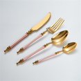 thumbnail image 2 of Vajilla de acero inoxidable, cuchillo, tenedor, cuchara, postre, café, sopa, vajilla para Hotel, restaurante, hogar, cocina Fivean unisex, 2 of 2