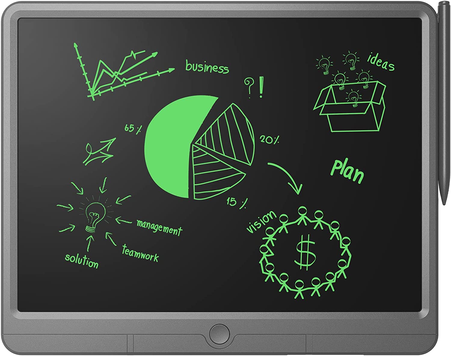 LCD Writing Tablet 15 Inch, Erasable Large Writing Pad Doodle Board